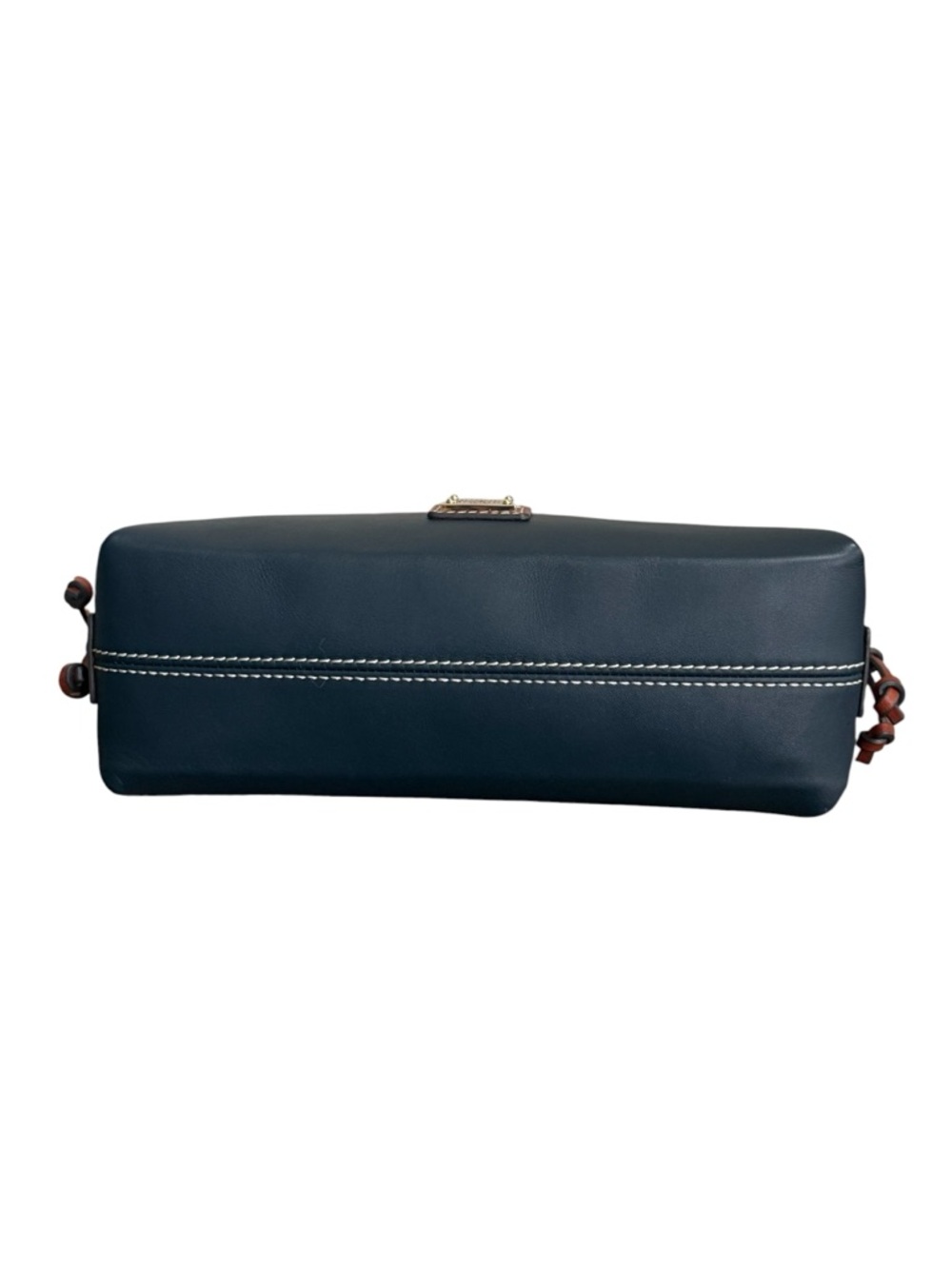 Dooney & Bourke Penrose Navy Leather Crossbody with Brown Trim and Gold Hardware - Picture 5 of 15